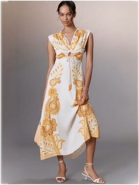 Farm Rio x Anthropologie Sleeveless V-Neck Maxi Dress | Size XS | NWT